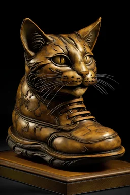 figura completa del Gato con Botas, haciendo ojitos, al estilo de Leonardo Da vinci