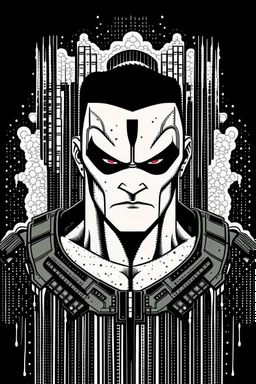 punisher sku;; in the style of Hiroshi Nagai