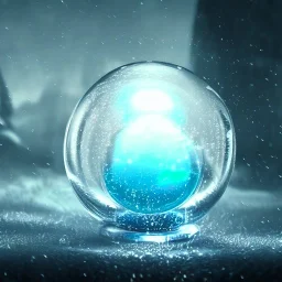 fantasy concept art, dynamic lighting, Intricately detailed, Splash screen art, deep color, Unreal Engine, volumetric lighting, white ice snowglobe, white ice orb, raindrops,