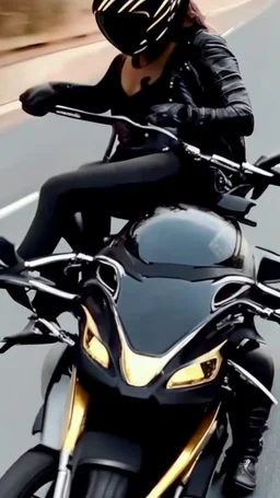 A couple in motorcycle