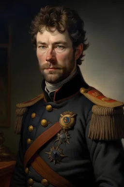 Portrait of Glen Howerton as a lieutenant in the Prussian Army