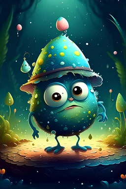 Egg cartoon character detailed pirate glitter mysterious swamp creature moonshine dancing