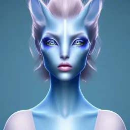 Blue Wearing make up avatar pandora