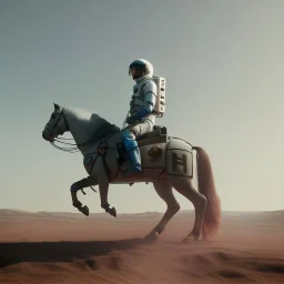 Riding horse astronaut Jupiter, Wes Anderson Lut, unreal engine 5, octan render