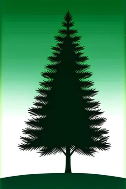 simplistic vector image of a spruce tree