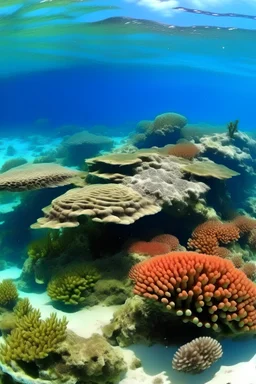 sea with corals