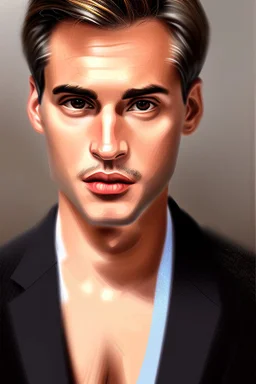 Extremely rich guy, attractive portrait