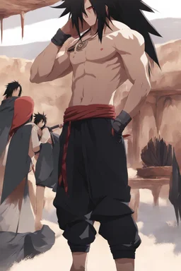 Madara but he is at a desert alone