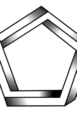 Impossible Pentagon; Optical Art; eldritch elegant fantastical intricate hyperdetailed holographic magnificent meticulous mysterious ominous