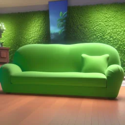 Couch in the shape of an avocado