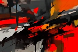 Painting that combines grunge art with the style of painter franz kline , 8k , cinematic