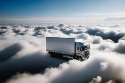 Truck above the clouds