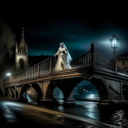 THE GHOST IS STILL DANCING AT NIGHT ON THE OLD BRIDGE. Carlos Lapellegrina