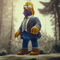 Full body, 3d render, homer simpson 1800's men style, 1800's hair style, 1800's men clothes style, hyper realistic, octane render, unreal engine 5, 8k, palace background, uhd