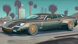 illustration of a gta 5 style luxury car