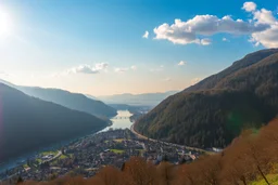 Create hypeCreate hyper-realistic photo of [Swiss] hills ,river, escape . Soft bright daylight, . DSLR quality, sharp focus.r-realistic photo of [Swiss] city scape. . Sunset pretty clouds godray . DSLR quality, sharp focus.