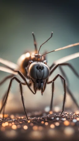 macrophoto of mosquito, bokeh like f/0.8, tilt-shift lens 8k, high detail, smooth render, down-light, unreal engine, prize winning