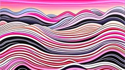 Cosmic waves of grain; surrealism, optical art; Ilya Bolotowsky; salmon to pastel pink to white grdient