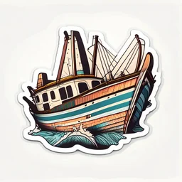 sticker of a boat