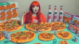 big wendy mukbangs 8 pizzas with a and 2 liters of sprite