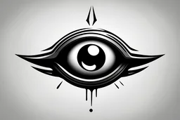 Clean symbol totalitarian emblem black white eye stylized