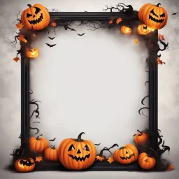 A Halloween picture frame for the Halloween school with a light background to remove