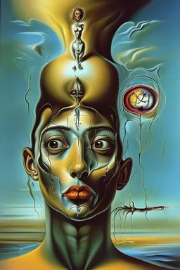 The portrait entitled "Bring forth what is within you to save you, else it will destroy you" depicting Salvador Dali as a woman; Salvador Dali; Surrealism