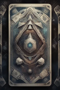 sacred geometry framed playing card, hyper violent ogre space captain team in the style of Escher and fallout 4 ,,bokeh like f/0.8, tilt-shift lens 8k, high detail, smooth render, down-light, unreal engine