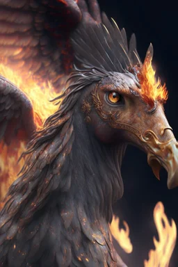 flaming spiritual Hippogriff ,insanely detailed, 16k resolution, perfect eyes, cinematic smooth, intricate detail