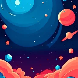 Cartoon space background with empty space