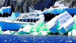 yacht party crashes into iceberg