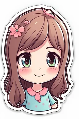 cute girl sticker