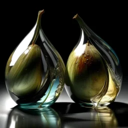 Beautiful double image by blending a windy sea and glass pears. The sea should serve as the primary background, skillfully incorporating its details into shiny glass pears, sharp focus, double exposure, shiny glass apple, (pear transparent glass shape) (sea inside) lifeless, dead, glass apple, earthy colors, decadence, complex design, ultra-realistic, high-definition, highly detailed, dark softbox image, ray tracing, cinematic, HDR, realistic (double exposure: 1.1)