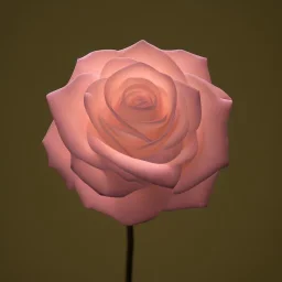 luminous rose in moonlight