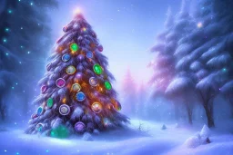  Winter tree made out of gems