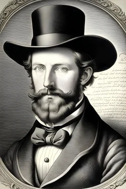 portrait of an ad in the 1850s
