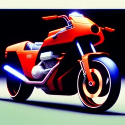 fullbody Drawing of 'kaneda's bike from sci-fi movie akira',intricate detail,andrea bonelli,Kilian Eng,Ohrai,evan lee,Aleksandr Sidelnikov,three quarters frontal aerial view,toned colors,16k