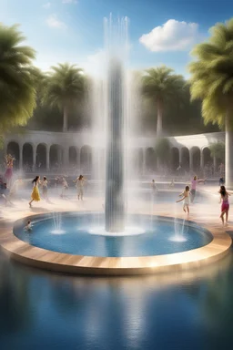 Melody of Fountains Park: Music and Water in Harmony The concept: The Melody of Fountains Park is a place where music and water merge in a single dance, creating a unique atmosphere of harmony and magic. The main elements: * Fountains: * Central Fountain: A monumental fountain with changing jet shapes synchronized with music. * Themed fountains: Several fountains dedicated to various musical genres (classical, jazz, rock, folk). Each fountain will have a unique design and lighting design