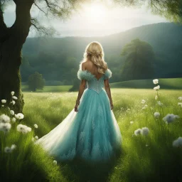 [Kristin Chenoweth in american gods] The air is crisp, infused with the scent of blooming flowers and the promise of new beginnings.In this awe-inspiring view, we witness Ostara, resplendent in her ethereal form, standing amidst a lush meadow. The grass beneath her bare feet shivers. From the smallest blades of grass to the towering trees, each living entity joins in this symphony of praise for the Earth. The flowers burst forth in vibrant colors, their petals unfurling like delicate brushstroke