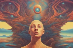 transformative journey into a fantastic surrealism world psychedelic sci-fi