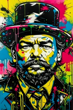 painting made by Alec Monopoly JJ ADAMS Mr brainwash blend of subversive graffiti culture and post-pop colour. Custom painting made by Alec Monopoly JJ ADAMS Mr brainwash painting made by Alec Monopoly JJ ADAMS Mr brainwash blend of subversive graffiti ,
