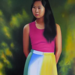 Full body portrait, painting, medium shot lady Bangya