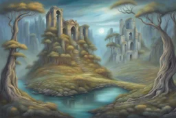 whispering ruins by artist "Kate Lycett",by artist "Gilded Tenebrism"