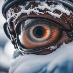 snowboarding in eyes, intricate, 8k, macro photography