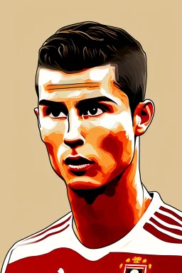 Cristiano Ronaldo Portuguese football player cartoon 2d