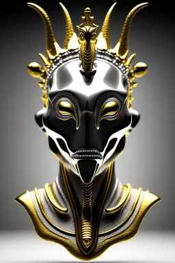 Silver alien, head, wicked, black eyes, blood, 8k, finely detailed, photo realistic, Anunnaki black male African Egyptian alien, cracks in the voodoo head, wicked,Asian turquoise eyes, crown, Elephant, 8k, finely detailed, photo realistic, tiger turquoise skull head gold dragon space alien sun skeleton gold gorilla silver crown silver eyes