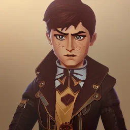 ed sheran with dark brown hair, lego, steampunk