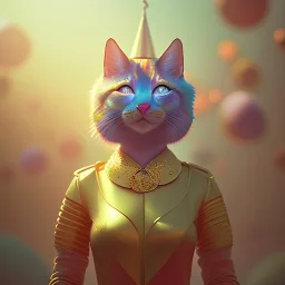 tabaxi, circus, female,woman, fantasy, at dawn by atey ghailan, mystical colors, Golden hour, Lisa Frank fantasy