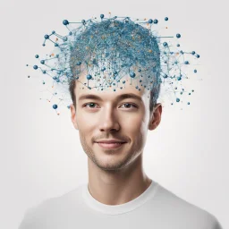 satisfied deep learning white background