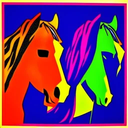 horses pop art